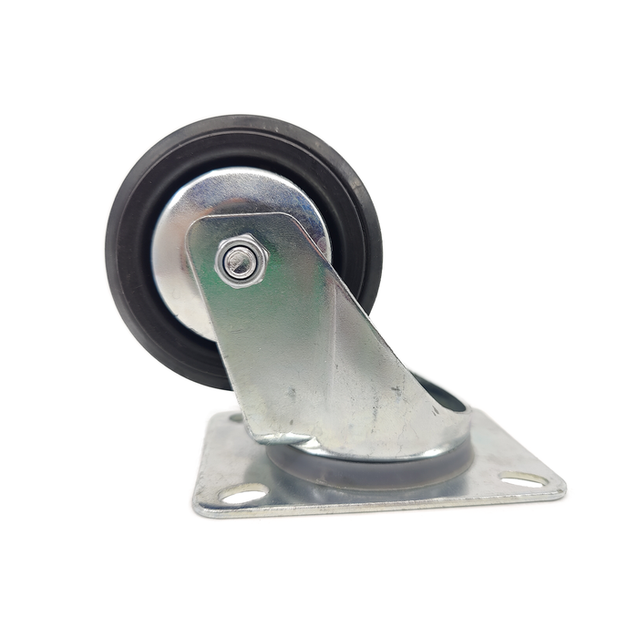 Roulette pivotante noire 3" à platine Blickle
