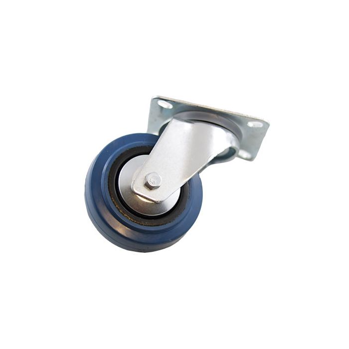 Roulette pivotante bleue 4" à platine Blickle