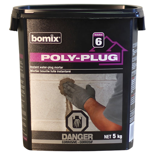 Mortier de colmatage instantané Poly-Plug - 5 kg bomix - Quincaillerie G.H. Berger