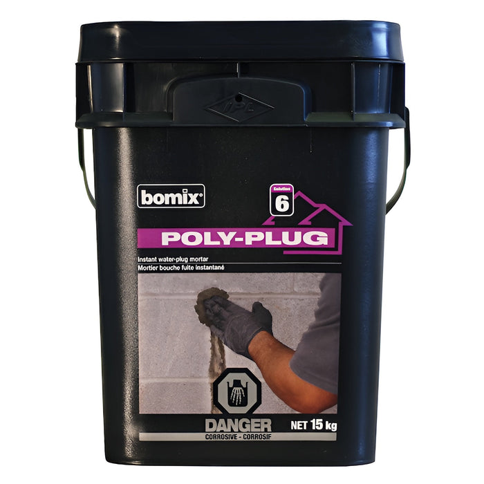 Mortier de colmatage instantané Poly-Plug - 15 kg bomix - Quincaillerie G.H. Berger