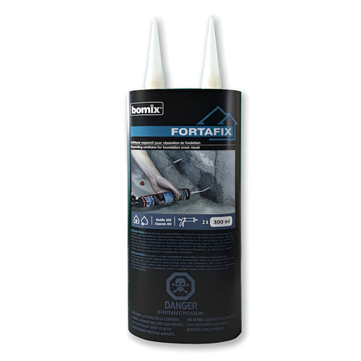 Ensemble de réparation de fissures de fondations Fortafix - 300 mL X 2 bomix - Quincaillerie G.H. Berger