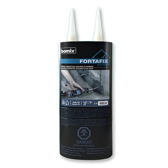 Ensemble de réparation de fissures de fondations Fortafix - 300 mL X 2 bomix - Quincaillerie G.H. Berger