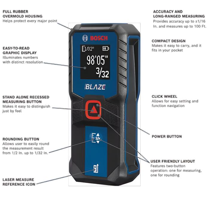 Mesureur laser Blaze 100' - Quincaillerie G.H. Berger