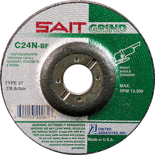 Meule à béton 5" x1/4", arbre 7/8" United Abrasives inc. Sait - Quincaillerie G.H. Berger