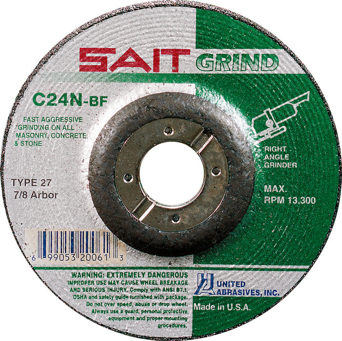 Meule à béton 5" x1/4", arbre 7/8" United Abrasives inc. Sait - Quincaillerie G.H. Berger