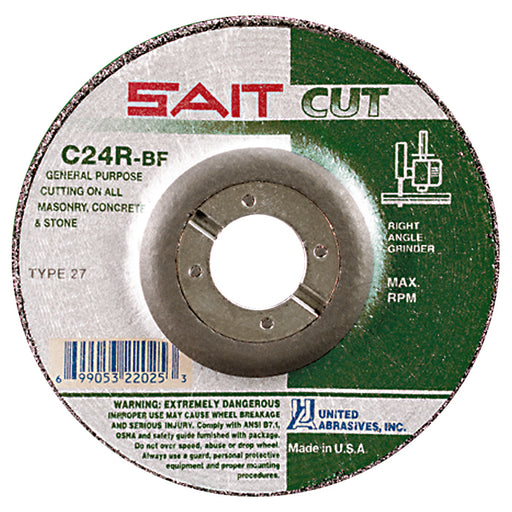 Meule à couper, béton 4-1/2" x3/32", arbre 7/8" United Abrasives inc. Sait - Quincaillerie G.H. Berger