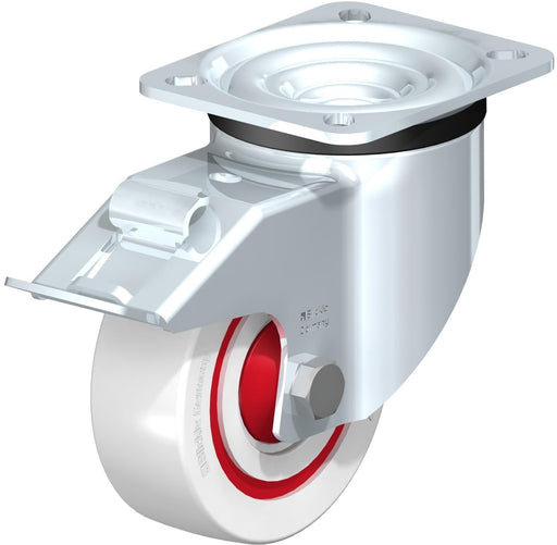 Roulette pivotante à frein 4" en nylon, capacité 440 lb Blickle - Quincaillerie G.H. Berger