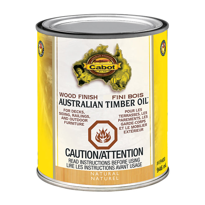 Huile australienne pour le bois - Naturel - 946 mL Cabot - Quincaillerie G.H. Berger