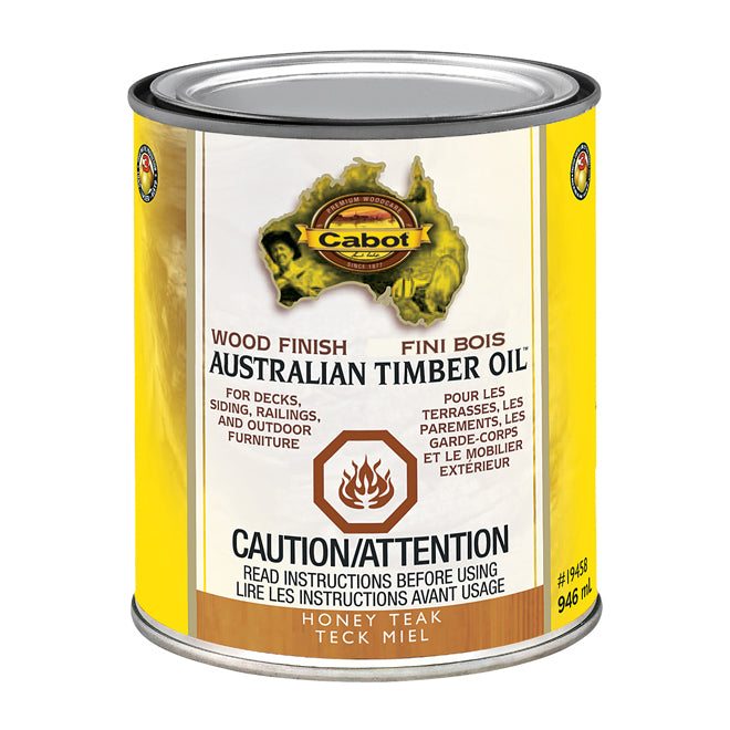 Huile australienne pour le bois -  Teck miel - 946 mL Cabot - Quincaillerie G.H. Berger