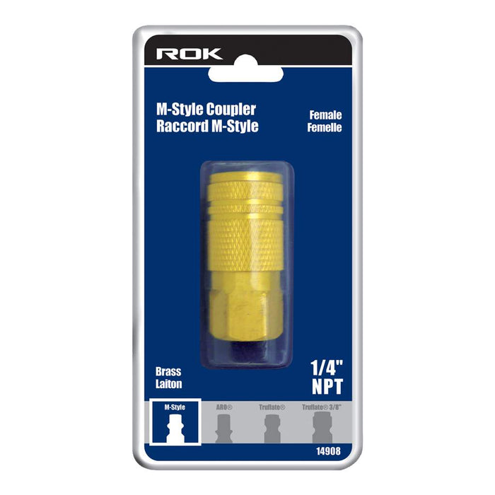 Raccord rapide (M-Style) 1/4(F)NPT ROK - Quincaillerie G.H. Berger
