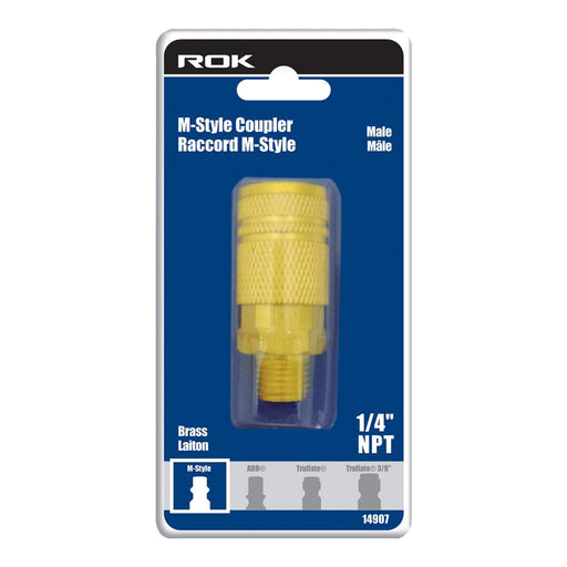 Raccord rapide (M-Style) 1/4(M)NPT ROK - Quincaillerie G.H. Berger