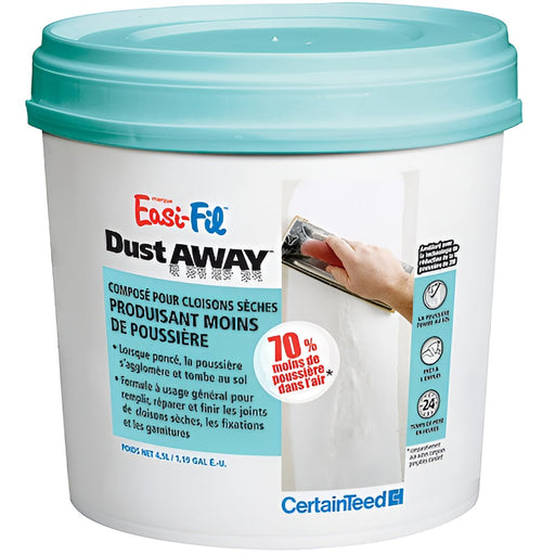Composé à joints Easi-Fil Dust Away - 4.5 L CertainTeed - Quincaillerie G.H. Berger