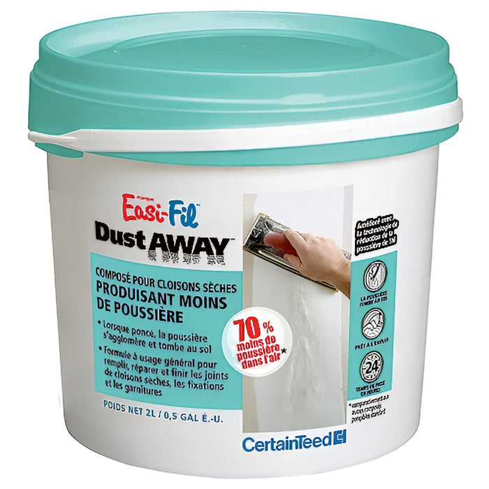 Composé à joints Easi-Fil Dust Away - 2 L CertainTeed - Quincaillerie G.H. Berger
