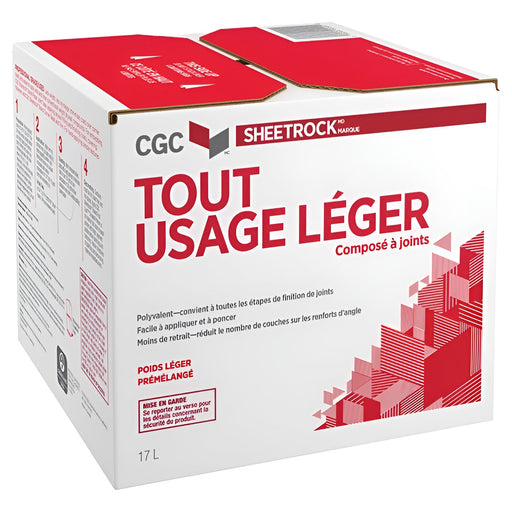 Composé à joints Sheetrock tout usage léger blanc - 17 L CGC - Quincaillerie G.H. Berger