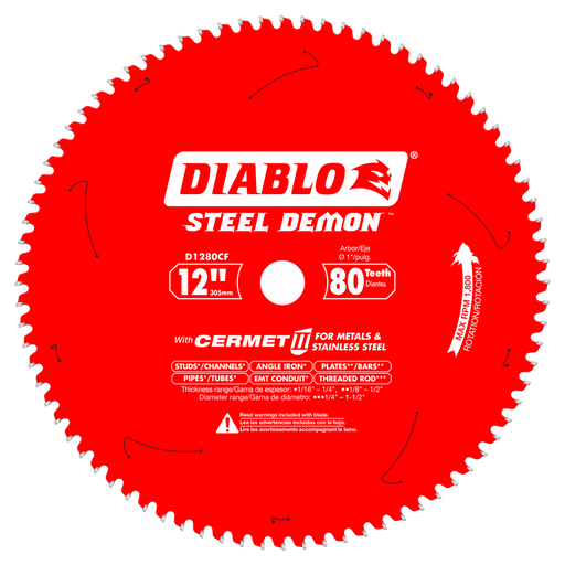 Lame à dents Cermet, à métaux ferreux (12"x80 dents) - Quincaillerie G.H. Berger