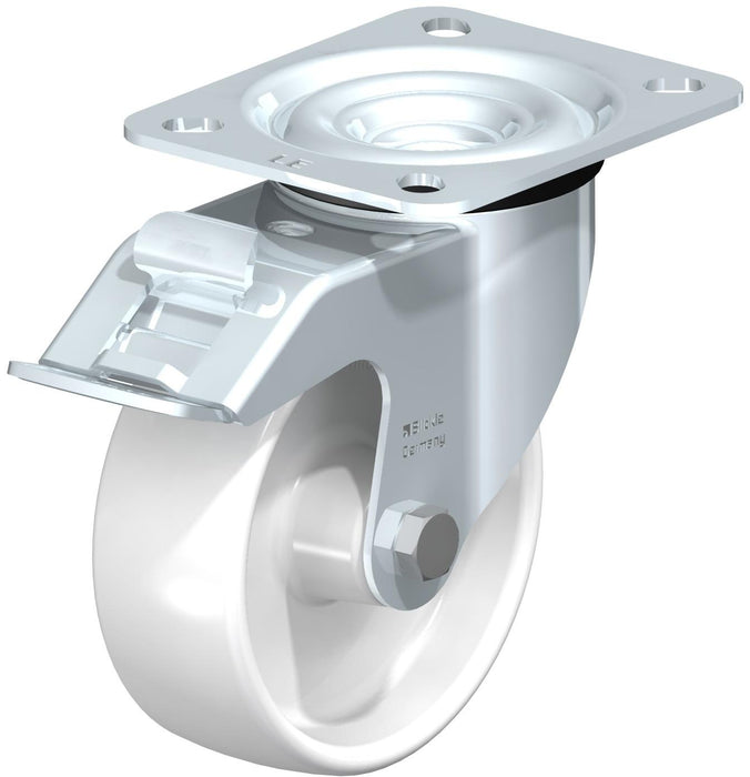 Roulette pivotante à frein 4" en nylon, capacité 330 lb Blickle - Quincaillerie G.H. Berger