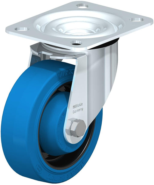 Roulette pivotante 4" en caoutchouc, capacité 330 lb Blickle - Quincaillerie G.H. Berger