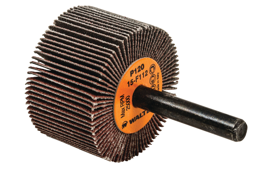 Roue à feuillets COOLCUT™, arbre 1/4" (1-1/2"x1"), à grain 120 - Quincaillerie G.H. Berger