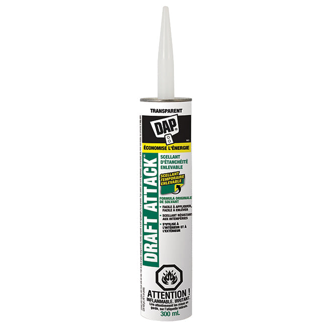 Scellant d'étanchéité temporaire Draft Attack DAP - Transparent - 300 mL