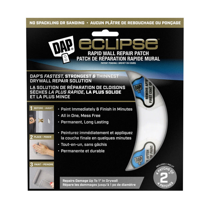 Timbre de réparation murale rapide Eclipse 2" - Paquet de 4 DAP