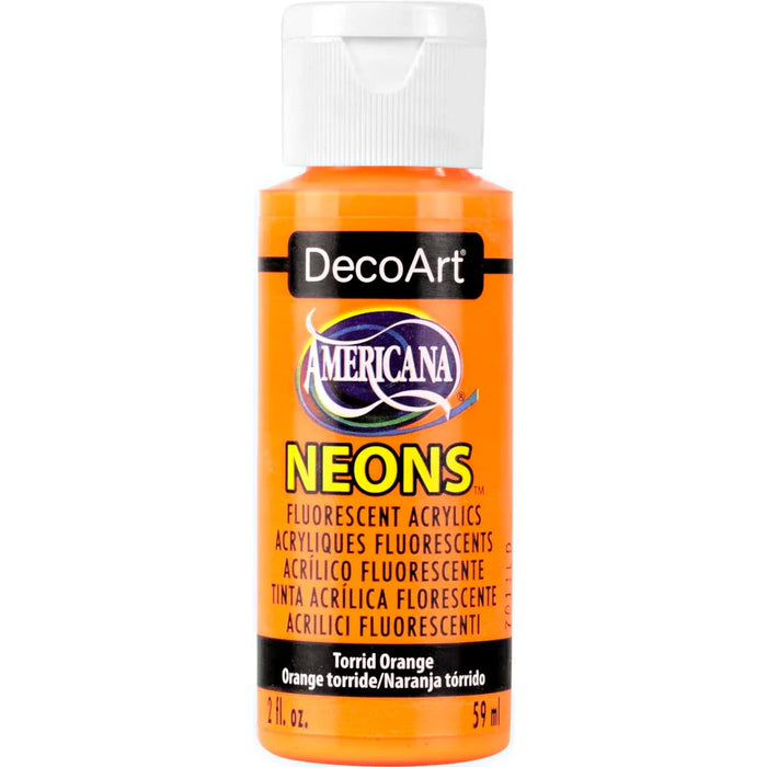 Peinture acrylique fluorescente DecoArt - Orange torride - 2 oz - Quincaillerie G.H. Berger