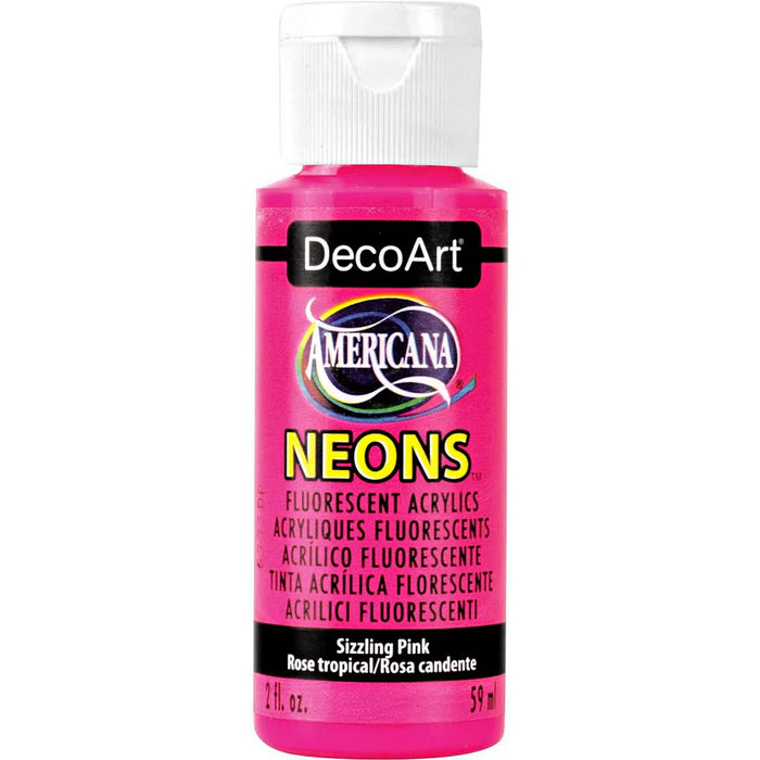 Peinture acrylique fluorescente DecoArt - Rose tropical - 2 oz - Quincaillerie G.H. Berger