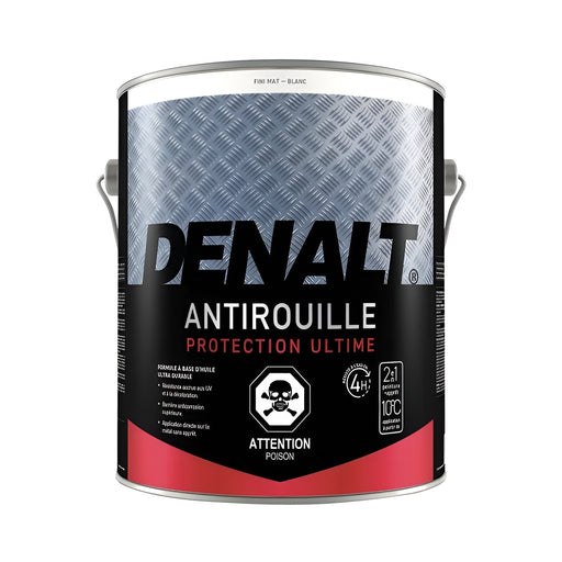 Peinture antirouille à l'huile - - Blanc teintable - Fini mat - 3.6 L Denalt - Quincaillerie G.H. Berger