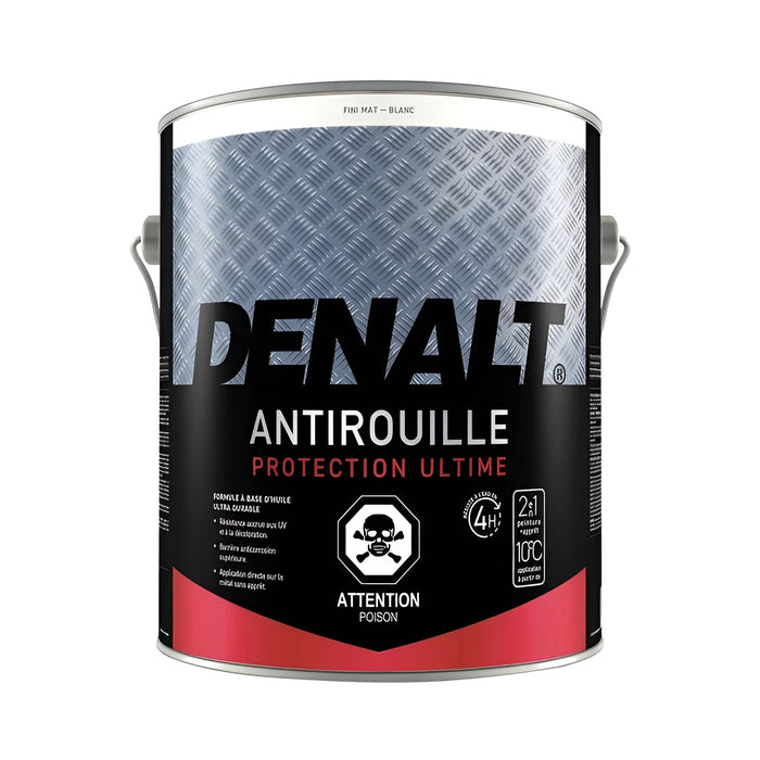 Peinture antirouille à l'huile - - Blanc teintable - Fini mat - 3.6 L Denalt - Quincaillerie G.H. Berger