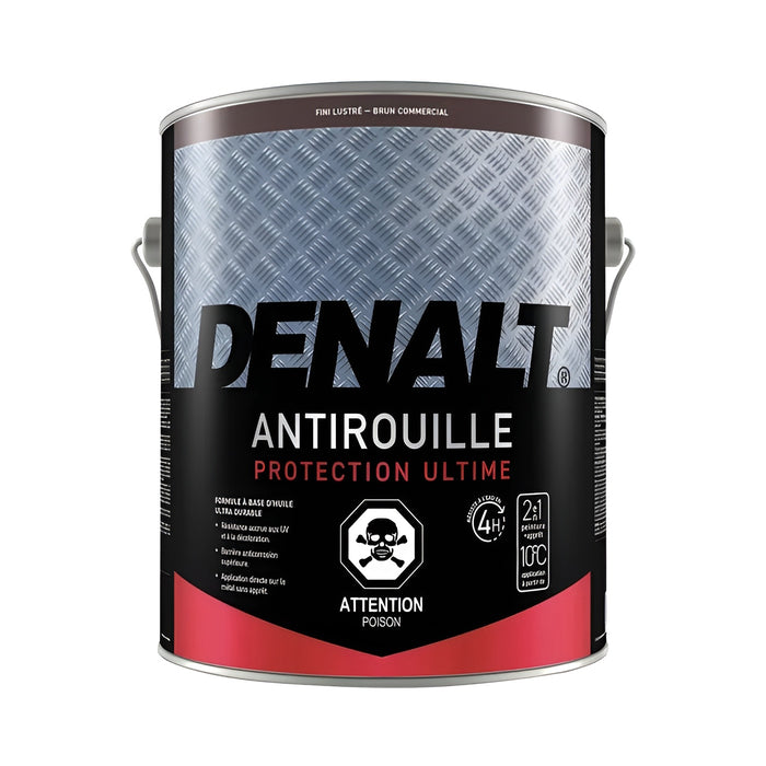 Peinture antirouille à l'huile - - Brun commercial - Fini lustré - 3.6 L Denalt - Quincaillerie G.H. Berger