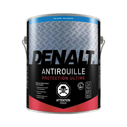Peinture antirouille à l'huile - - Bleu sécurité - Fini lustré - 3.6 L Denalt - Quincaillerie G.H. Berger