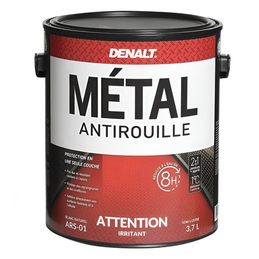 Peinture antirouille à base d'eau - Métal - Base 2 - Fini semi-lustré - 899 mL Denalt - Quincaillerie G.H. Berger