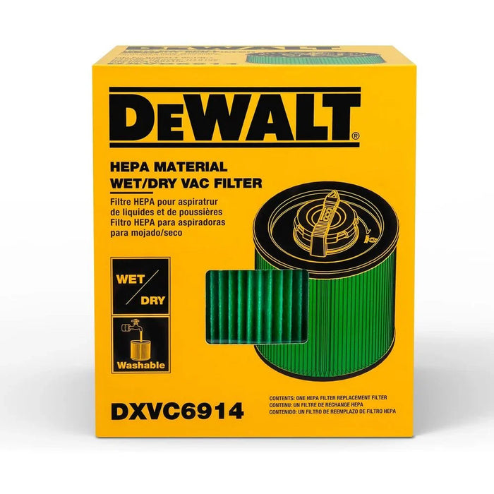 Filtre HEPA pour balayeuse sèche/humide Dewalt 6-16 gallons