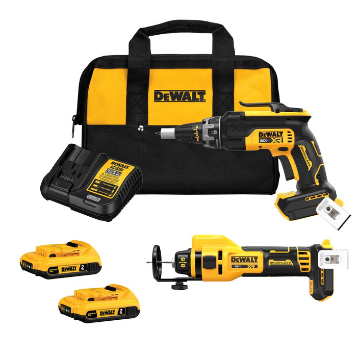 Ensemble visseuse et découpeuse 20V MAX XR pour cloisons sèches 2.0Ah - DeWALT - Quincaillerie G.H. Berger