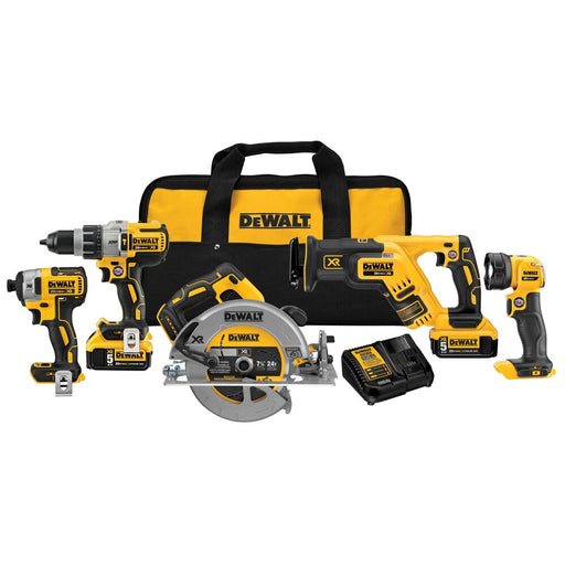 Ens. 5 outils DEWALT® 20V MAX* XR® avec 2 batteries 5.0Ah - Quincaillerie G.H. Berger