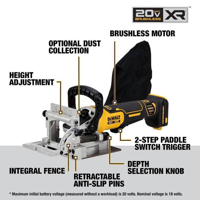 Biscuiteuse 20V Max XR - Outil seul - Quincaillerie G.H. Berger