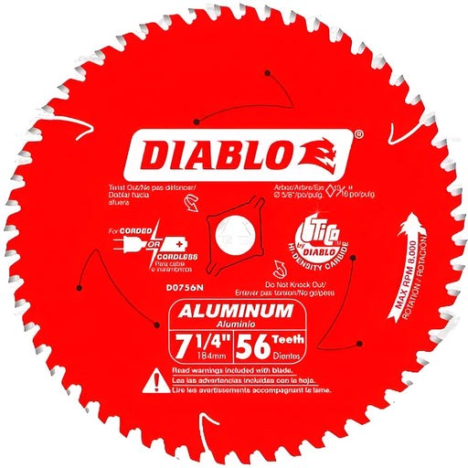 Lame à aluminium pour scie circulaire (7-1/4" - 56 dents) - Quincaillerie G.H. Berger