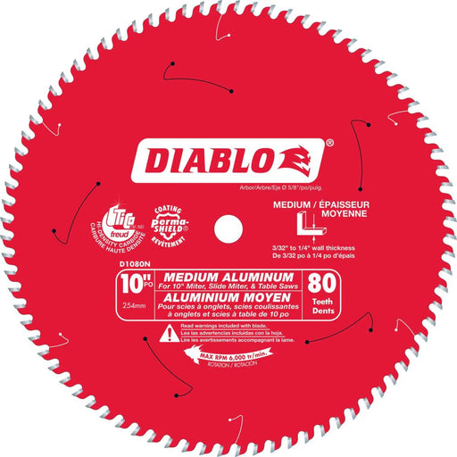 Lame de scie à onglets pour aluminium 10" - 80 dents - Quincaillerie G.H. Berger