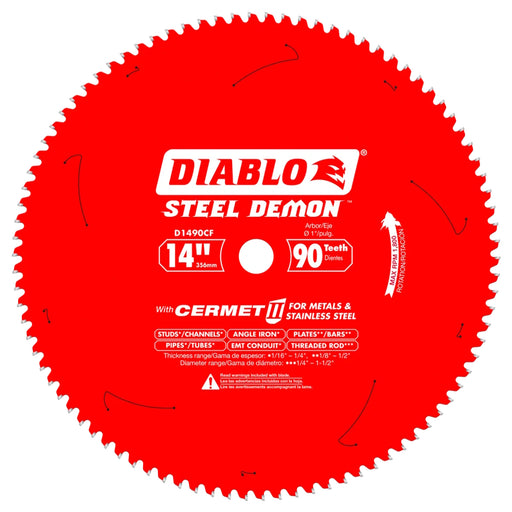 Lame de scie à tronçonner CERMET II (14" - 90 dents) - Quincaillerie G.H. Berger