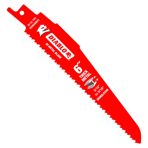 Ensemble de 5 lames pour scie alternative de  6" bimétal pour métal épais - Quincaillerie G.H. Berger