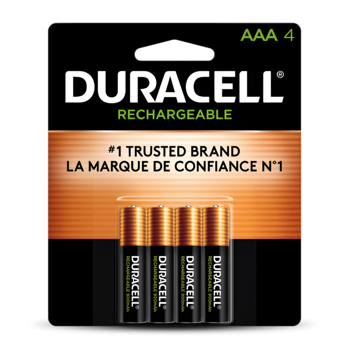 Piles rechargeables AAA - Paquet de 4 Duracell - Quincaillerie G.H. Berger