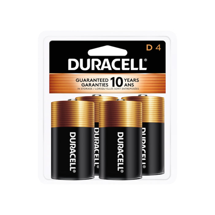 Piles Coppertop D - Paquet de 4 Duracell - Quincaillerie G.H. Berger