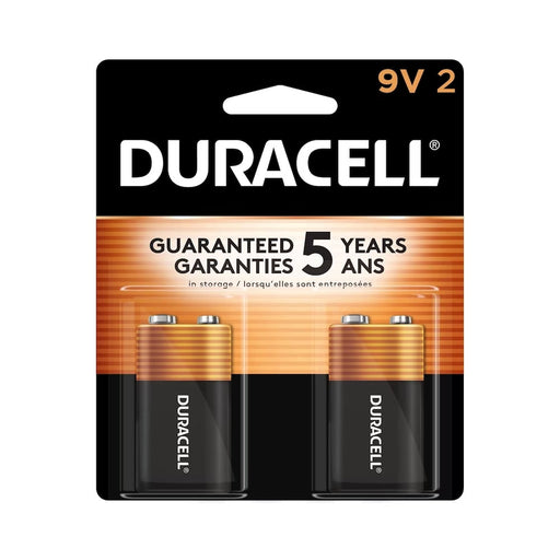 Piles Coppertop 9V - Paquet de 2 Duracell - Quincaillerie G.H. Berger