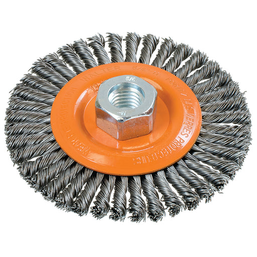 Brosse droite à fils torsadés 4-1/2"x3/16" (5/8"-11) - Quincaillerie G.H. Berger