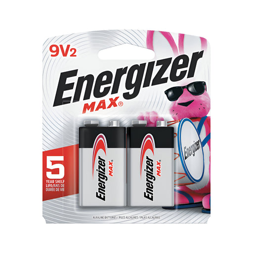 Pile Energizer alcaline 9V - Paquet de 2 - Quincaillerie G.H. Berger