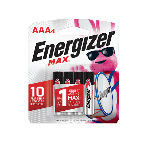 Piles alcaline Energizer AAA - Paquet de 4 - Quincaillerie G.H. Berger