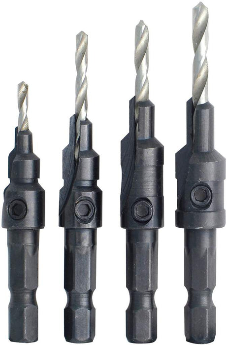 Ens. 4 mèches à fraiser à tige 1/4" hex Powersonic - Quincaillerie G.H. Berger