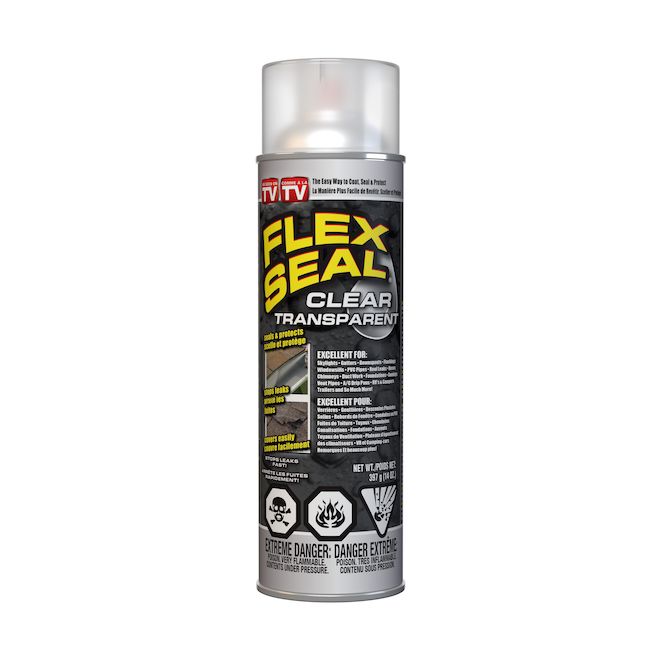 Revêtement caoutchouté en aérosol Flex Seal - Clair - 397 g