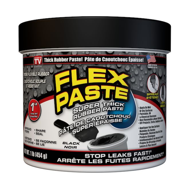 Mastic adhésif caoutchouc Flex Paste - Noir - 454 g Flex Seal