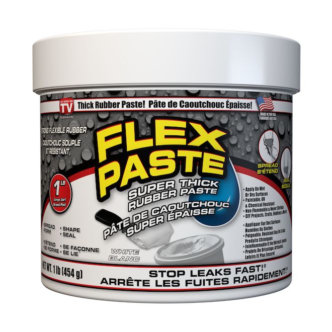Mastic adhésif caoutchouc Flex Paste - Blanc - 454 g Flex Seal