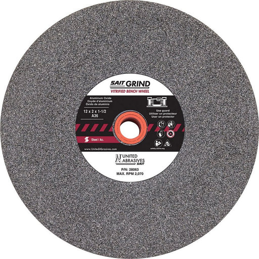 Meule en oxyde d'aluminium à grain 80 (8"x3/4"x1") United Abrasives inc. Sait - Quincaillerie G.H. Berger